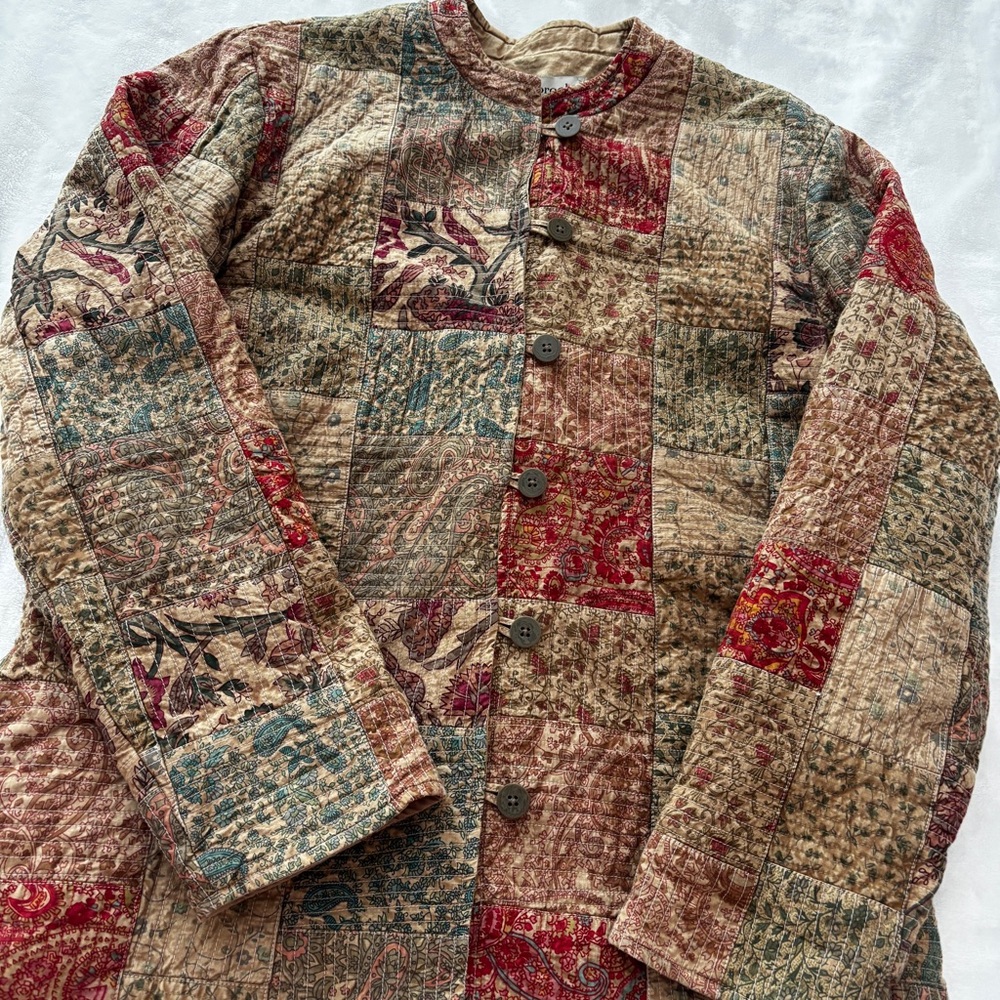 david brooks Quilted Patchwork Utility Jacket size M